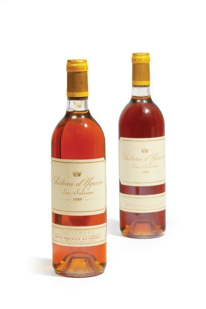 null 2 BOUTEILLES CHÂTEAU D'YQUEM 1er Grand cru supérieur - Sauternes 1989