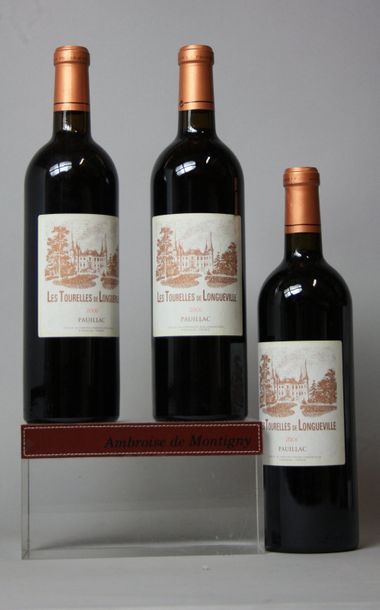 null 3 BOUTEILLES LES TOURELLES DE LONGUEVILLE 2é vin du CHÂTEAU PICHON BARON de...