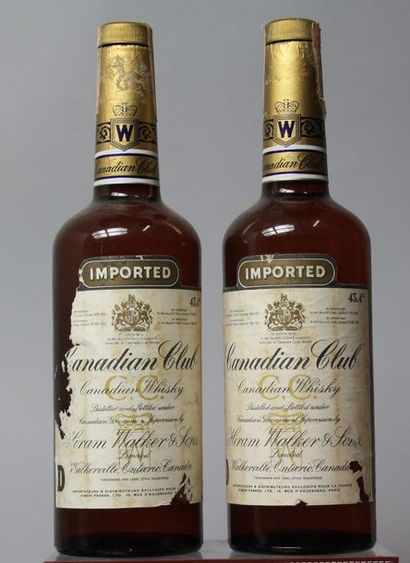 null 2 BOUTEILLES WHISKY CANADIAN CLUB La vignette securité sociale fait foi de l'année...