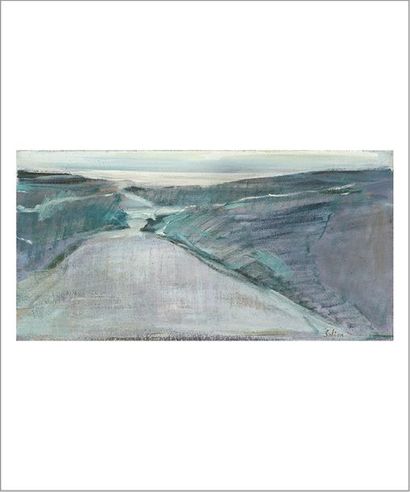 Selim TURAN (1915-1994) Paysage
Huile sur toile.
Signée en bas à droite.
H_50 cm...