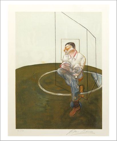 Francis BACON (1909-1992) Etude pour un portrait de John Edwards, 1986
Lithographie.
Signée...