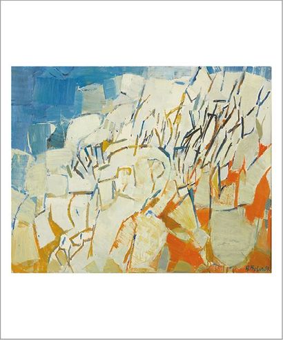 GUSTAV BOLIN (1920-1999) Composition, 1959
Huile sur toile.
Signée et datée en bas...