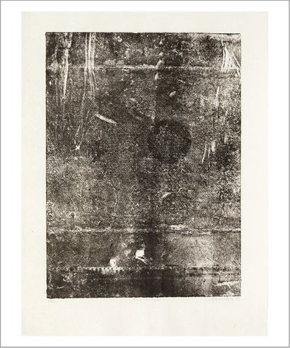 Jean Dubuffet (1901-1985) Traces rectilignes, 1959
Estampe.
Signée, datée en bas...