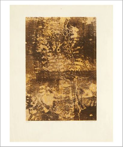 Jean Dubuffet (1901-1985) Dispositif au sol, 1958
Estampe.
Signée, datée en bas à...