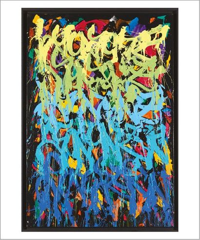 JONONE (Né en 1963) Liquid flow, 2005
Acrylique sur toile.
Signée au dos.
H_145 cm...