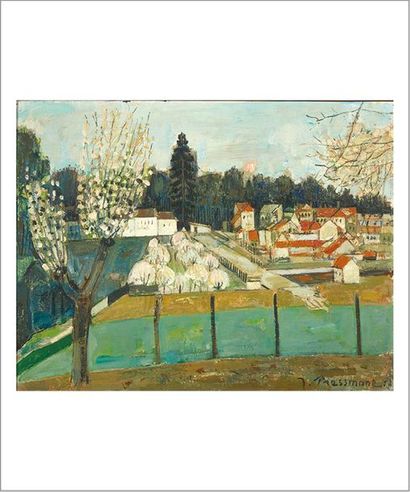 Joseph PRESSMANE (1904-1967) Paysage, 1957
Huile sur toile.
Signée et datée en bas...