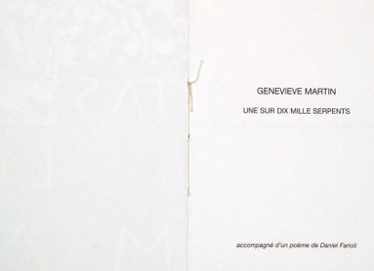 GENEVIÈVE MARTIN (NÉE EN 1939) Une sur dix mille serpents - Hommage à Taslima Nasreen,...