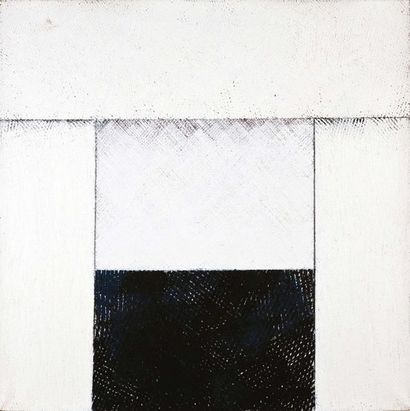 ALLAN GREEN (NÉ EN 1956) White above blue black, 1993
Huile sur toile sur châssis.
Signé...