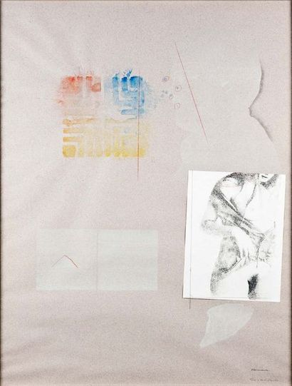 JOEL KERMAREC (NÉ EN 1939) Sans titre, 1975
Collage sur papier.
Numérotée 50/50.
Signé...