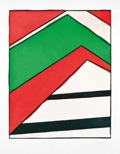 Bertrand LAVIER (né en 1949) Untitled modern painting n° 3, 1987
Aquateinte sur papier....