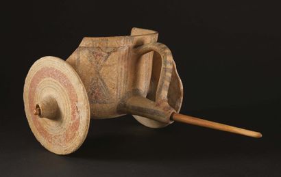 null ? MODÈLE DE CHAR.
Chypre, IXe-VIIe siècles av. J.-C.
Char miniature votif, la...