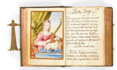null [MANUSCRIT].
Livre de prières d'Andrée de Vivonne, duchesse de La Rochefoucauld.
S.l.,...