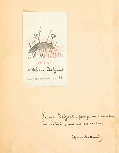 MALLARMÉ (Stéphane) 
L'Après-midi d'un faune. Églogue.
Paris: Alphonse Derenne, 1876....