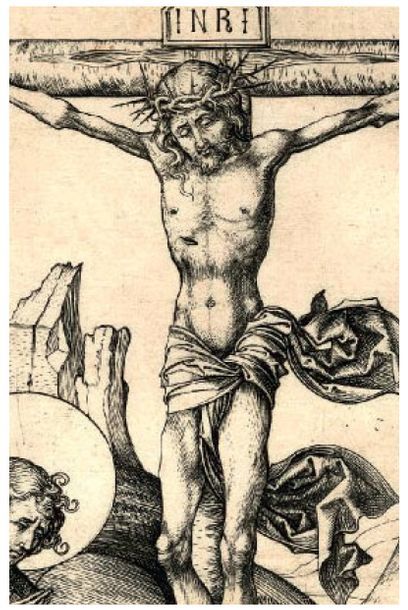 null Fragment de Christ crucifié en ambre sculptée en ronde-bosse.
Flandres ou Allemagne,...