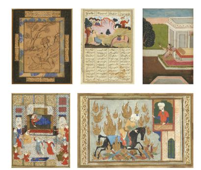 INDIA, XIX - XX SECOLO Insieme di otto miniature, di cui una recto/verso, ognuna...