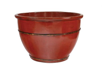 GIAPPONE Cache-pot in legno laccato rosso
Cache-pot en bois laqué rouge
D_63 cm H_40...