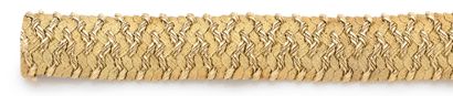 null BRACELET RUBAN en or jaune sauvage 18K (750) entièrement articulé de maillons...