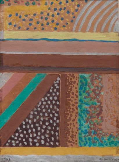 Marcel Louis BAUGNIET (1896-1995) Maquette de tapis, 1927
Gouache sur papier.
Signé...