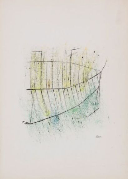 REM RAYMOND CONINCKX (1904-1974) Composition
Crayon gras et pastel sur papier.
Signé...