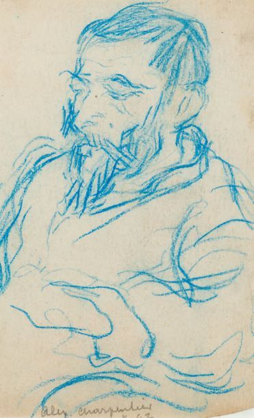 Georges MORREN (1868-1941) Alex Charpentier, 1892
Fusain et pastel sur papier.
H_22...