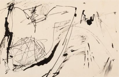 Englebert Van Anderlecht (1918-1961) Sans titre, 1959
Encre de chine sur papier,...