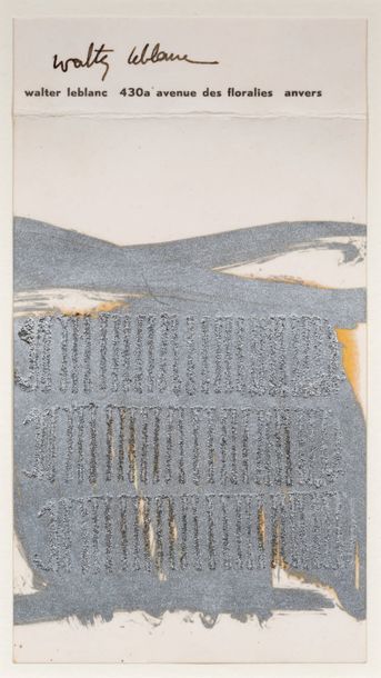 Walter Leblanc (1932-1986) Relief argenté, 1962
Technique mixte sur papier.
Signé...