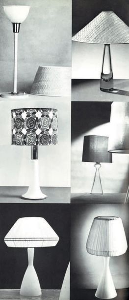 LISA JOHANSSON-PAPE (1907-1989) Lampe de table modèle «46-017»
Verre opalin et laiton.
Édition...