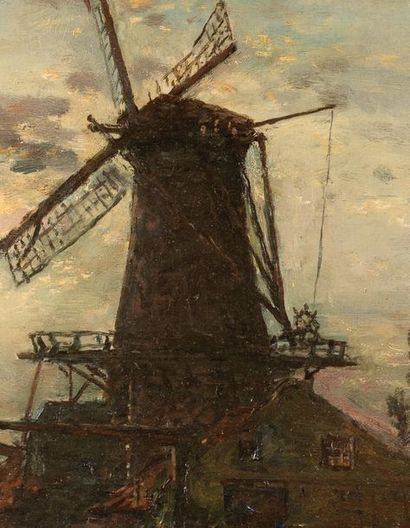 JOHAN - BARTHOLD JONGKIND (1819-1891) La Meuse aux environs de Rotterdam, 1869
Huile...