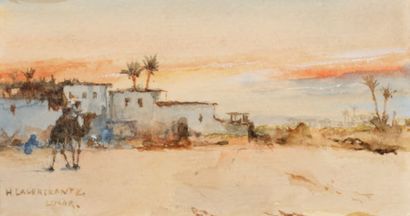 AVA HEDVIG GUSTAVIA LAGERCRANTZ (1862-1938) Luxor
Aquarelle sur papier.
Signé et...