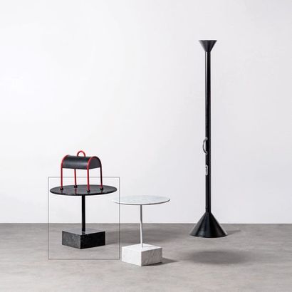 ETTORE SOTTSASS (1917-2017) Table modèle «Primavera»
Marbre noir et métal laqué noir
Édition...