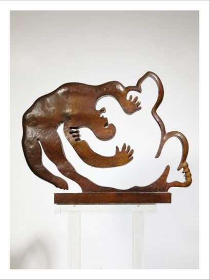 Victor VASARELY (1906-1997) Sans titre
Sculpture en bronze à patine marron.
Signée...