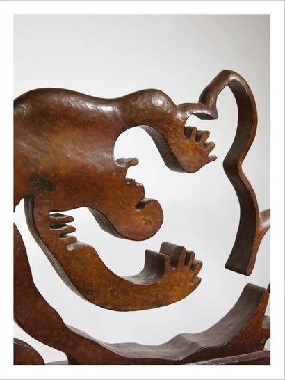 Victor VASARELY (1906-1997) Sans titre
Sculpture en bronze à patine marron.
Signée...