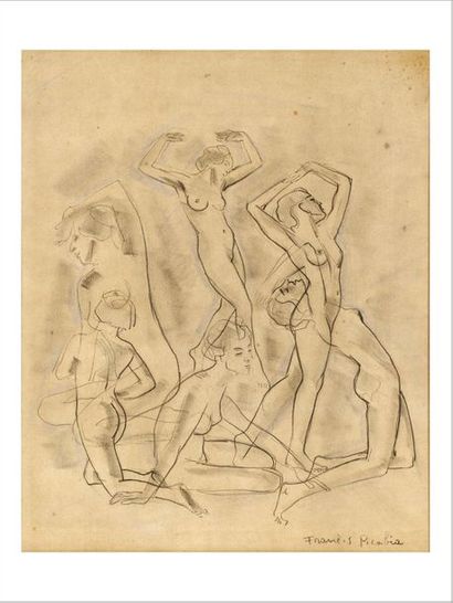 Francis PICABIA (1879-1953) La Danse, circa 1930
Dessin au crayon et rehauts de pastel...