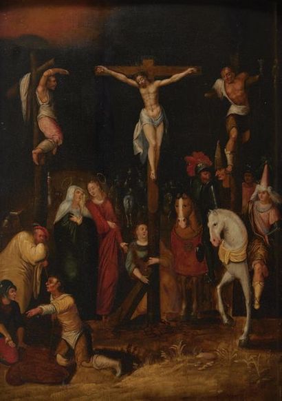 École Flamande du XVIIe siècle, suiveur de Louis de Caullery La Crucifixion
Panneau...