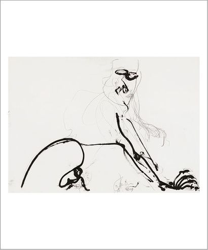 JAN VAN OOST (NÉ EN 1961) 
Untitled, 2003
Encre et crayon gras sur papier.
Signé...