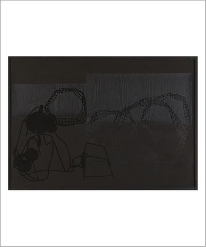 TATIANA TROUVE (NEE EN 1968) 
Sans titre, Fantômes noirs sur noirs, 2006
Collage...
