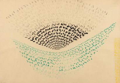 TANCREDI (1927-1964) Sans titre Pastel sur papier. Signé en bas à gauche. H_35 cm...