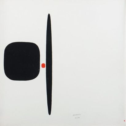 BRUNO MUNARI (1907-1998) De la série: « Segnici », 1950-1989 Sérigraphie en couleurs....