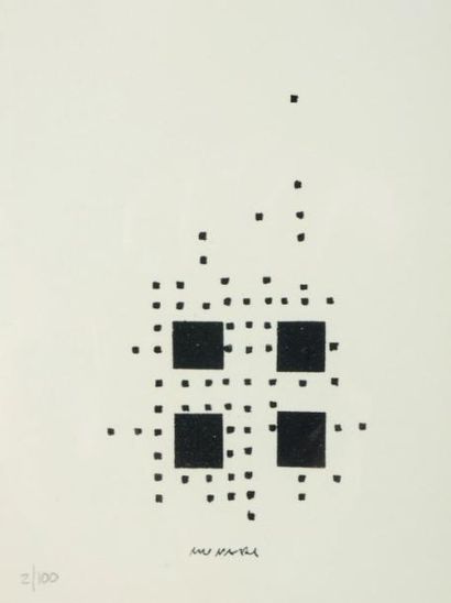 BRUNO MUNARI (1907-1998) Série: Primo del Disegno Lithographie. Signée et numérotée...