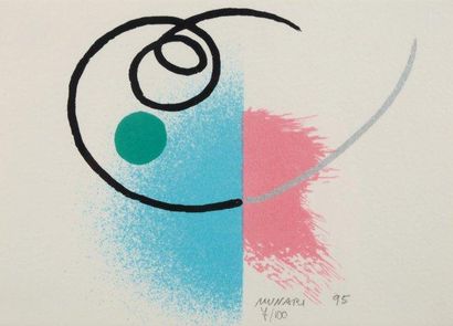 BRUNO MUNARI (1907-1998) Sans titre, 1995 Sérigraphie en couleurs. Signée et numerotée...