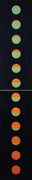BRUNO MUNARI (1907-1998) Décomposition Suite de deux sérigraphies en couleurs. Signée...
