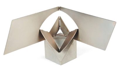 BRUNO MUNARI (1907-1998) Sculpture de voyage, 1958-1989 Multiple en acier inox soudé...