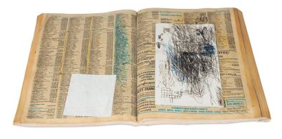 GANDINI Noia, 2006 Collage et vernis sur un annuaire téléphonique. Signé, titré et...