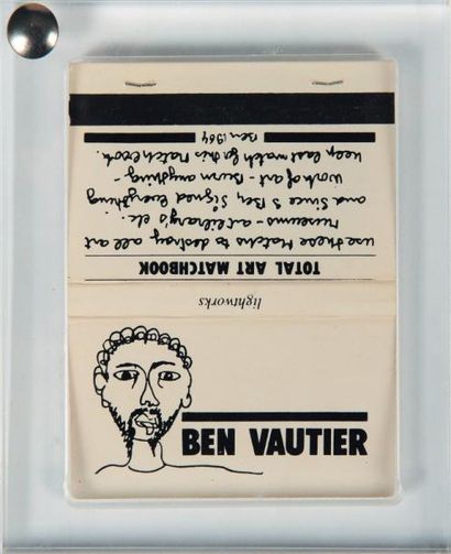 BEN (NÉ EN 1935) Total art Matchbook, 1964 Pochette d'allumettes serigraphiée. H_5...