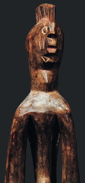 null Statue Mumuye, Nigeria - Bois, métal. Fermement campée sur des jambes courtes,...