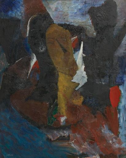 Jean CROTTI (1878-1958) Visage de femme dans une composition abstraite
Huile sur...
