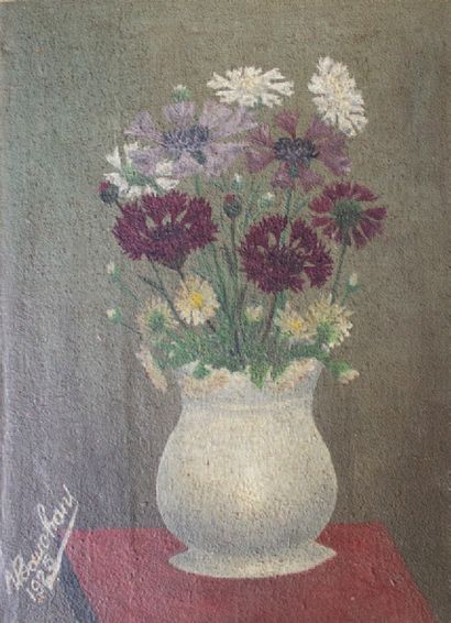 André BAUCHANT (1873-1958) Bouquet de fleurs
Huile sur carton signée en bas à droite
A.BAUCHANT...