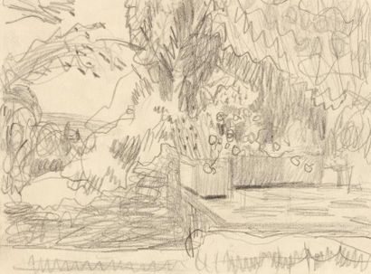 PIERRE BONNARD (1867-1947) Etude Crayon sur papier. H_12 cm L_15,5 cm