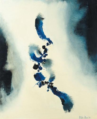 LÉON ZACK (1892-1980) Composition, 1973 Huile sur toile. Signée et datée en bas à...