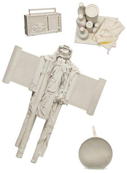 PAUL VAN HOEYDONCK (NÉ EN 1925) Cosmonaute et son matériel, 1989 Huile sur matériaux...